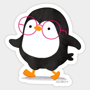 Penguin with glasses Sticker